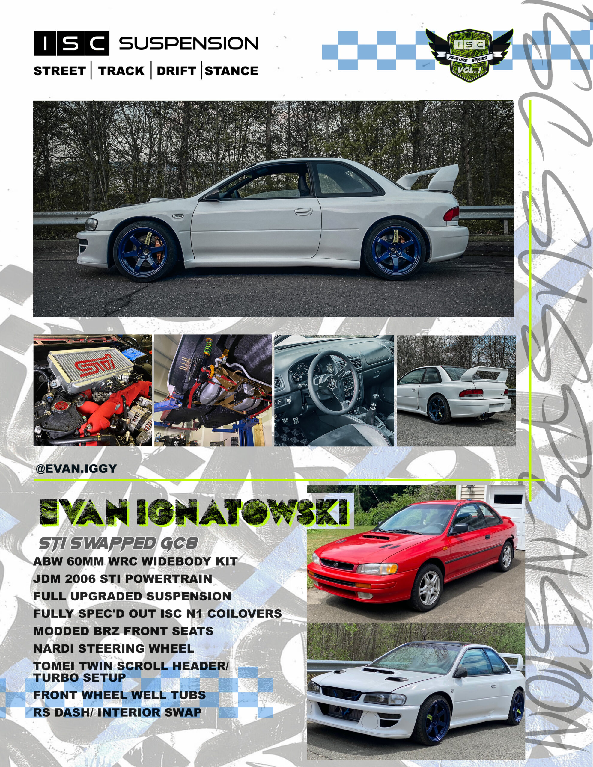 Car Feature Series : Evans STI Swapped GC8 - ISC Suspension - NA